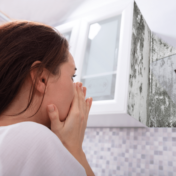 Concerned family facing mold exposure risks at home